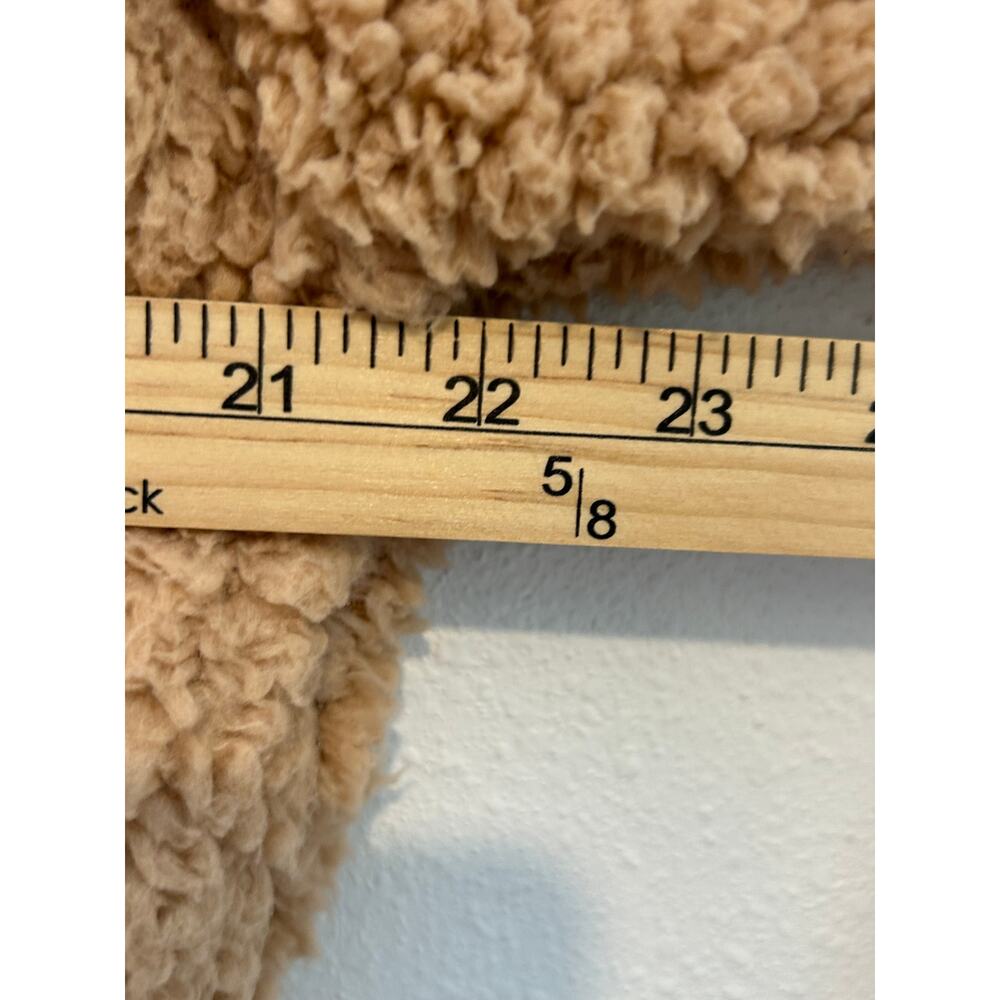 Hollister Zip Up Beige Teddy Fleece Size Small - Picture 6 of 6